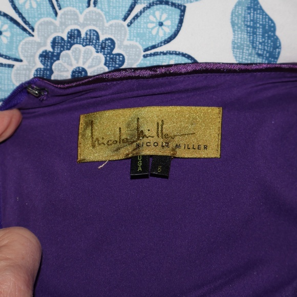 Nicole Miller purple cocktail dress, size 6 - Picture 4 of 4